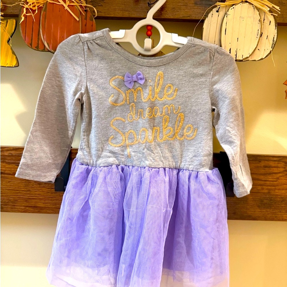 The Children's Place Girls Purple Tulle Dress Size 12-18 Mo…